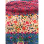 Colorful Floral Patchwork Tube Top Crop Shirt Size S Polyester Spandex Pink Photo 5