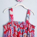 Talbots  Red Floral Paisley Midi Dress Photo 4