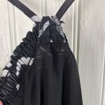 RUNAWAY THE LABEL Maxi Dress Size Large US 8 Black White Floral Key Hole Cutout Photo 12