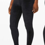 Lululemon  Black Velvet Wunder Lounge HR Tight Velour Size‎ 10 Photo 0