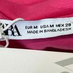 ZARA NEW  Pink Knit Sleeveless Cami Camisole Mini Bodycon Sweater Tank Dress Sz M Photo 3