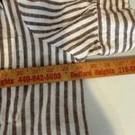 Old Navy Brown White Striped Linen Blend Button Down Shirt Dress Tunic XL Pocket Photo 6