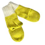 Aerie  Gloves Mittens Convertible Flip Top Fingerless Green Cream Knit One Size Photo 3