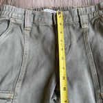 PacSun  Low‎ Rise Puddle Army Green Denim Wide Leg Cargo Pants Jeans XS Photo 4
