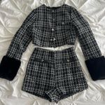 Chic Black and White Tweed Set Photo 0