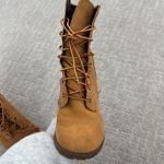 Timberland  Women's Anime Heeled Boots Size Lace Up Wheat Nubuck 3" Heel Photo 9