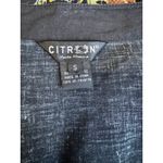 Citron Santa Monica Silk Linen Blouse with Black with dragon floral motif (S) Photo 3