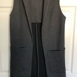 Topshop  Long Charcoal Sleeveless Vest Size US 6 Photo 0