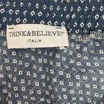 Think & Believe Italia Blue & White Print Pull On Elastic Waist Skirt Size Small Photo 8