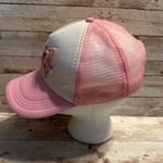 Bow Trucker Hat Pink White Coquette Blingy Mesh One Photo 3