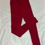 Year Of Ours  Red Ribbed Leggings Photo 0