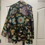 Bright Floral Women's Peacoat Black Size XL Photo 4