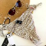 DOLCE Vita Tie side Cheeky Bikini bottom MEDIUM boho bohemian Reversible NWT Red Photo 5