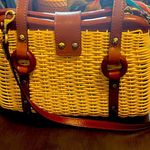 Patricia Nash cream and Brown Satchel with Leather Accents Photo 1