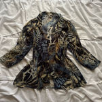 Chico's CHICO’S Animal Print Lightweight Open Front Sheer Coverup Photo 0