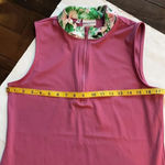 Tommy Bahama sleeveless mock neck golf dress plum/mauve leaf print trim Size M Photo 3