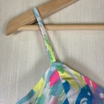 Lilly Pulitzer  Women's Linnea Crop Top Sz 0 Strappy Peplum Padded Ruffle Shirt Photo 2