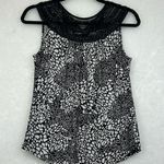 International concepts White House Black Market halter Sleeves top with black beaded neckline Sz XS Photo 0