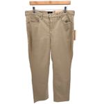 NYDJ Sheri Slim Ankle Jeans Straw Beige Khaki Stretch Lift Tuck NWT Women's 12 Photo 2