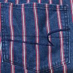 American Eagle Blue/Red Striped Super Stretch Hi Rise Mini Denim Skirt size 14 Photo 9