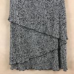Connected Apparel Black/White Bodre Tiered Dress Size 6 Black Photo 6