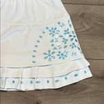 Lucky In Love 12” Laser Eyelet Tier Tennis Skirt Skort White Blue Size XS Photo 2