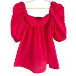 ZARA Blogger's Fave Pink Puffed Sleeve Babydoll Mini Dress size L Photo 1