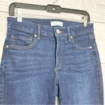Loft Dark Wash Denim Curvy Skinny Jeans with Button Up Ankles Womens Size 4 / 27 Photo 5