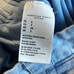 American Eagle  Cotton Linen Blue Plaid Shorts Comfy Elastic Back Waist Womens S Photo 5