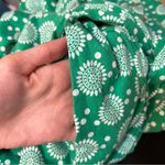 Boden Geometric Print Cap Sleeve Button Front Shirt Dress Size 4 Kelly Green Photo 10