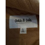 Ookie and Lala Ottoman Knit Asymmetrical Moto Jacket Large Light Tan Photo 6