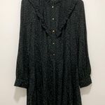 ZARA  Animal Print Ruffle Mini Dress, Color Green/Black, Size S, NWT Photo 8