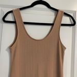 Heavyweight Casual Midi Dress Tan Photo 1