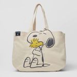 ZARA Snoopy peanuts bag cartoon canvas tote shoulder bag cute shopping Photo 0