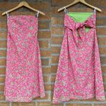 Lilly Pulitzer  Pink Green  Strapless Casual Dress size 8 Photo 0