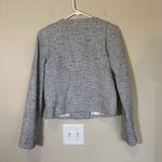 Banana Republic  Tweed Jacket Fringed Gray White Luxury Cocktail Office Womens 4‎ Photo 1