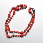 J.Crew Factory Orange Beaded Women's Fashion Statement Necklace Photo 1