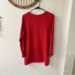 J.Jill  PureJill Soft Touch Cotton Long Sleeve Tunic Pullover Top Shirt Red S Photo 1