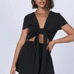 Princess Polly Black Romper Tie Front Photo 0