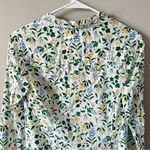 Seasalt Shirt Womens Sz 4 Button Up Larissa Organic Cotton Floral Roll Tab Green Photo 5