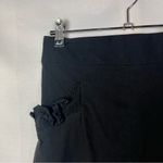 Leith Black High Rise Ruffle Pocket Shorts S Photo 2