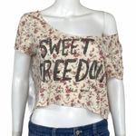 American Eagle  Sweet Freedom Cream Crop Top Size L Photo 1