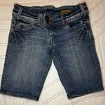 Seven7 Y2K Seven 7 Bermuda Double Button Low Rise Denim Jeans Shorts Stretch Sz 28/8 Photo 0