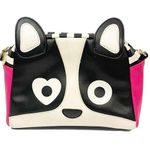 Betsey Johnson Betsey Johnston Boston Terrier Dog Face Chain Link Shoulder Bag Photo 0