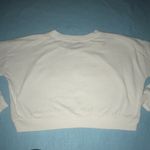 Forever 21 cropped oversized mustache long sleeve sweatshirt soft size M Photo 1