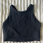 Athleta  Black Fitted Sleeveless Crop Tank Top Photo 0