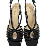 Easy Street Topaz Square Toe Sandals Women 9 Narrow Black Patent Faux Leather Photo 1