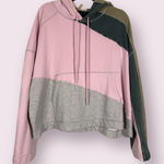 Free People Movement All or Nothing Patchwork Sweatshirt Gray Pink Olive Navy L Size L Photo 0