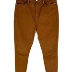 frame denim  Ali High Rise Coated Cigarette Jeans Coated Caramel Size 27 Photo 0