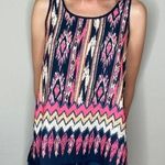 Le lis Casual Multicolor Aztec Tank Top Blouse M Med Medium Blue Pink White USA Photo 0